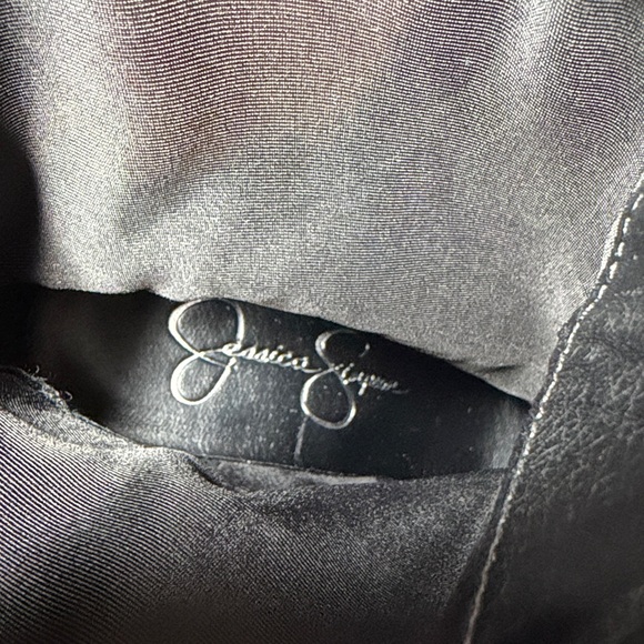 Jessica Simpson Black Bazil Studded Silver Western Pointed Toe Booties 7 - Picture 5 of 8